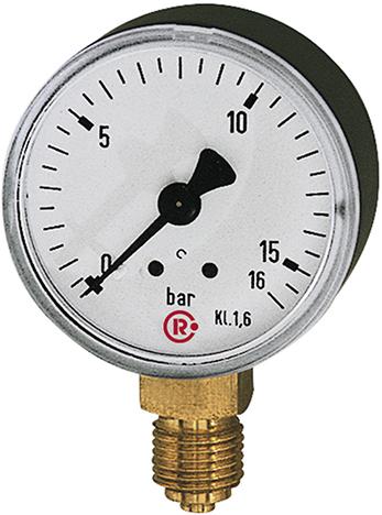 Manometer stehend 63mm 0-10bar G1/4" RIEGLER