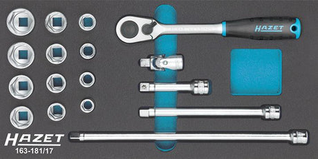 Werkzeugmodul 1/3 Steckschlüssel 163-181/17Hazet