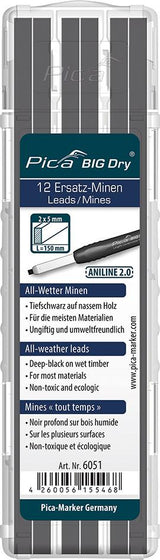 Minen-Set für Zimmermanns-Bleistift BIG Dry ANILINE2.0 Graphit Pica