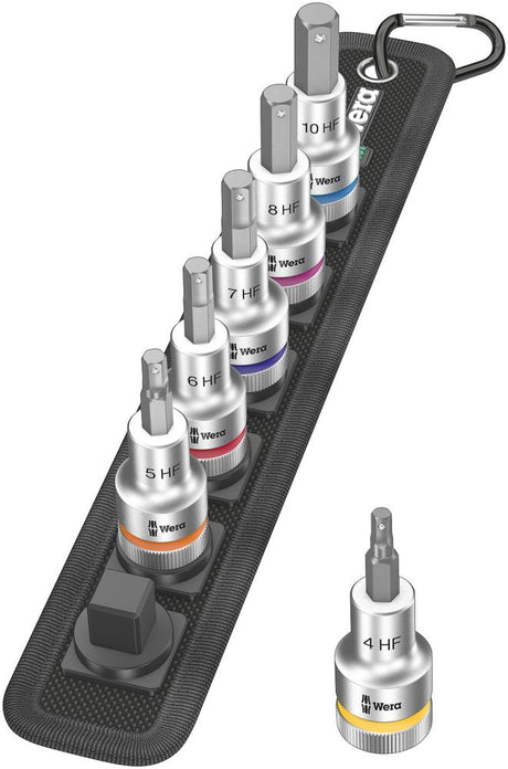 Schraubendrehereinsatz- Satz 1/2" Innensechskant mit Haltefunktion 6-teilig Wera