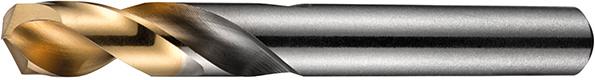 Kurzbohrer HSS DIN1897N 10,7mm 135G Typ N 2,5xD A02210.7 TiN Tip