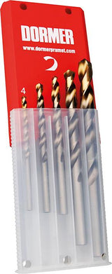 Spiralbohrer Set 4-10mm x1,0 A002 in Box 118G Typ N 4xD 5-teilig Tin Tip A08910