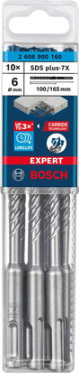 Hammerbohrer EXPERT 6x100x165mm Bosch VE à 10 Stück SDS plus-7X, Steinbohrer, Hammerbohrer - 10412