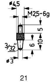 Messeinsatz Stahl Typ 21/ 3,0mm KÄFER