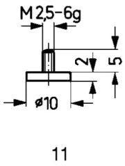 Messeinsatz HM Typ 11/10,0mm KÄFER