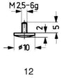 Messeinsatz Stahl Typ 12/10,0mm KÄFER