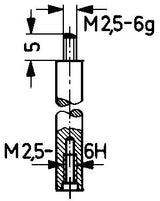 Verlängerungsstück für Messeinsatz 50mm