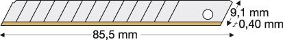 Abbrechklinge TiN 9mm Pack à 10 Stück