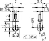 Messeinsatz Stahl Typ 22/ 7,5mm