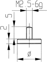 Messeinsatz Stahl Typ 11/20,0mm