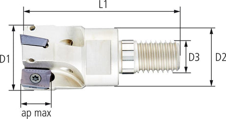 Eckfräser 90G D12Mm, Z1, Ik, M6 Für Ap.1003 2 - 9291