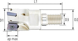 Eckfräser 90G D32Mm, Z5, Ik, M16 Für Ap.1003 2 - 9311