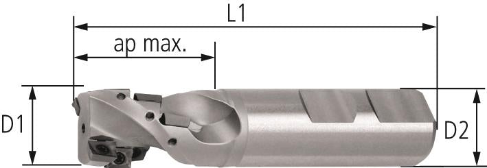 Walzenstirnfräser 90G D20Mm, Z2, Ik Für Ap.1003 2 - 9266