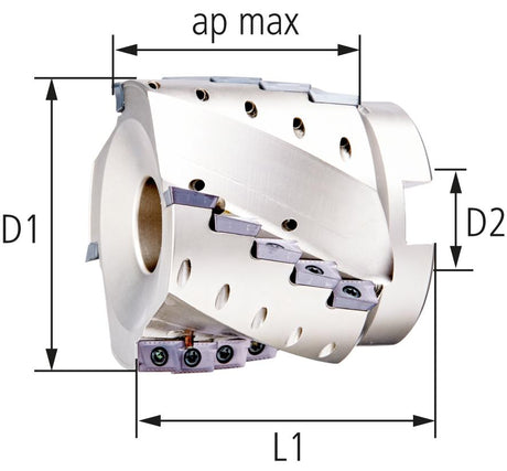 Walzenstirnfräser 90G D60Mm, Z4, Ik Für Ap.1003 2 - 9161