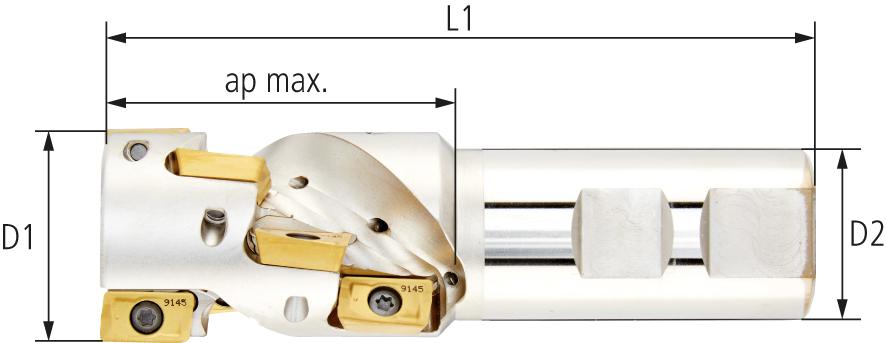 Walzenstirnfräser 90G D32Mm, Z2, Ik Für Ap. 1604 2 - 9429