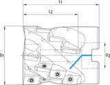 Walzenstirnfräser 90G D63Mm, Z4, Ik Für Ap. 1604 3 - 9395