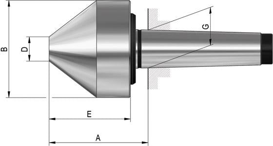 Zentrierkegel Mitlaufend 618 75 Gr.175 Mk5 Röhm - 4199