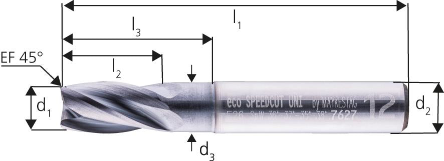 ECO-Schaftfräser WN FS 35/38G 8mm Z4