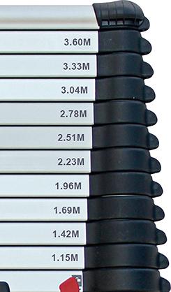 Teleskopleiter max. 380cm DIN EN 131-6