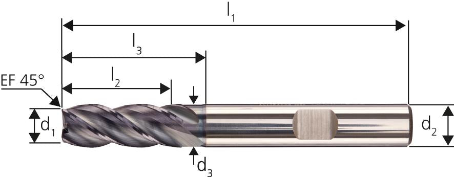 VHM HPC INOX Fräser D6527L 6,00VA Z4HB Carapace+