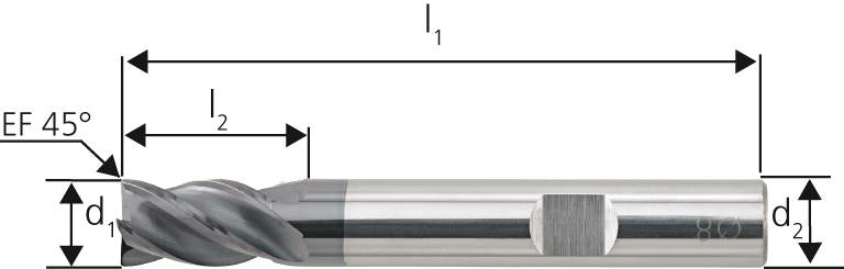 VHM HPC INOX Fräser D6527K 5,00VA Z4HB Carapace+