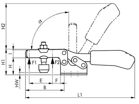 Waagerechtspanner 6830Ni Gr.1 Rostfrei Amf 2 - 8499