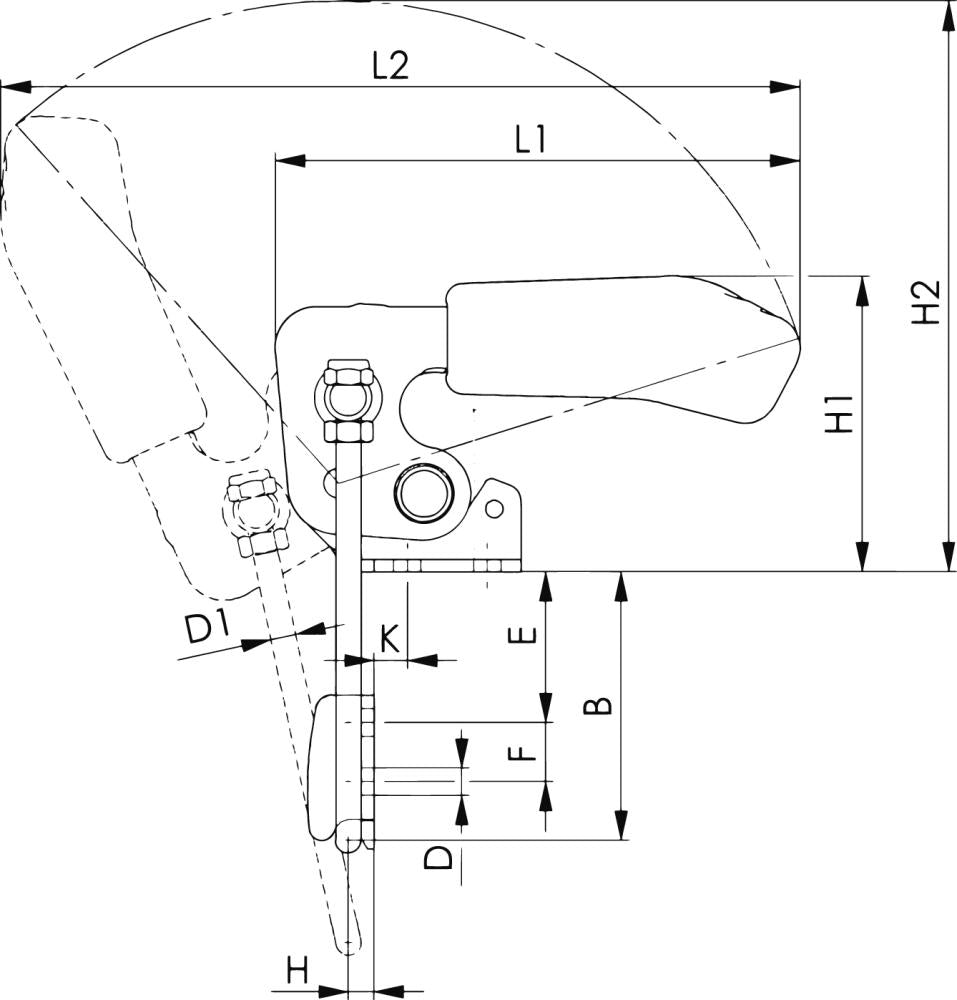 Verschlussspanner 6848V Vertikal Gr.3 Amf 1 - 8432