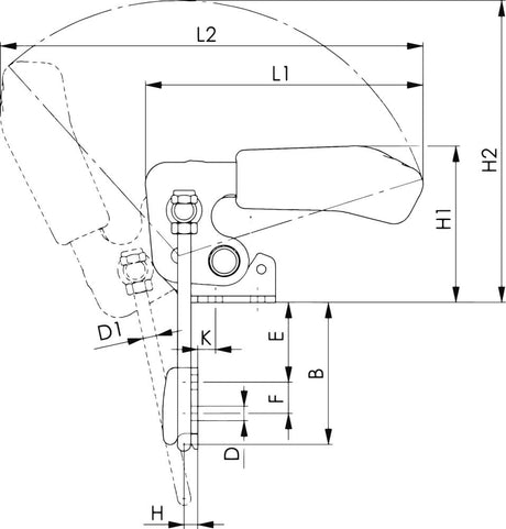 Verschlussspanner 6848V Vertikal Gr.4 Amf 1 - 8436