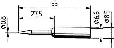 Lötspitze ERSADUR Nr. 8320,8 mm spitz, verlängert Ersa