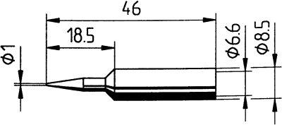 Lötspitze ERSADUR Nr. 8321,0 mm spitz, verlängert Ersa