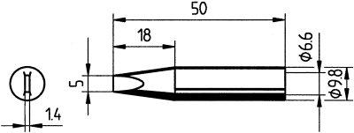 Lötspitze ERSADUR Nr. 8325,0 mm, meißel Ersa