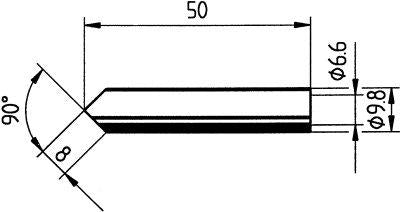 Lötspitze ERSADUR Nr. 8328,0 mm, angeschrägt Ersa