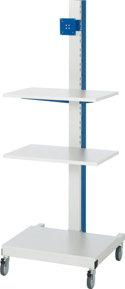 EDV-Säule 3, mobil 650x650x1750, grau/blau