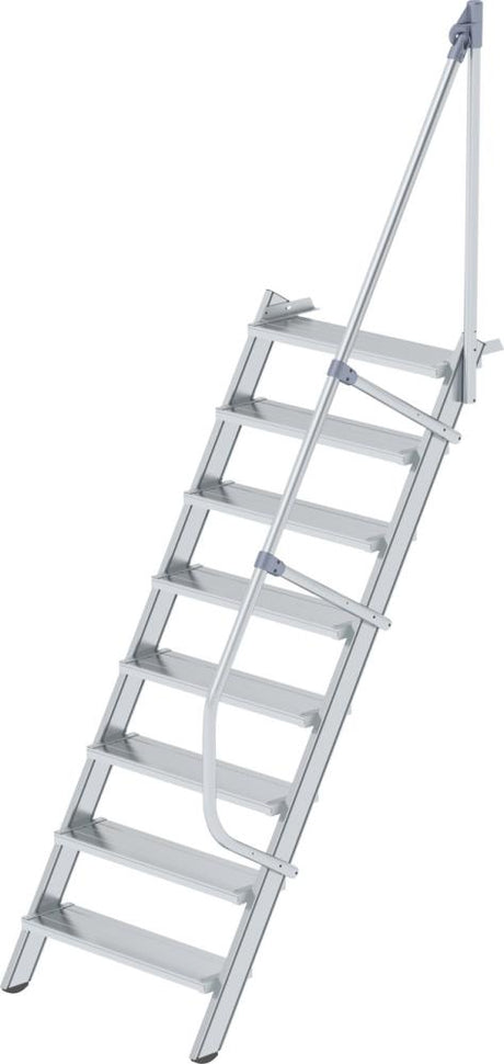 Alu-Treppe 60 Grad 8 Stufen B 800 mm lichte Höhe 1940 mm Ausladung 1361 mm