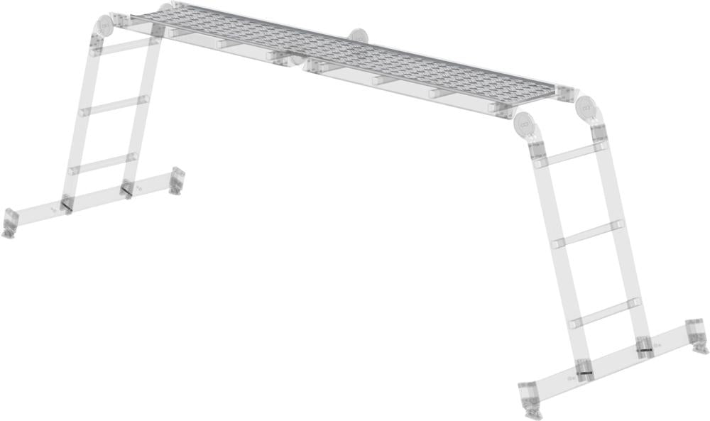 Alu-Riffelblechbelag mittig klappbar für Vielzweckleiter 2x3 + 2x4