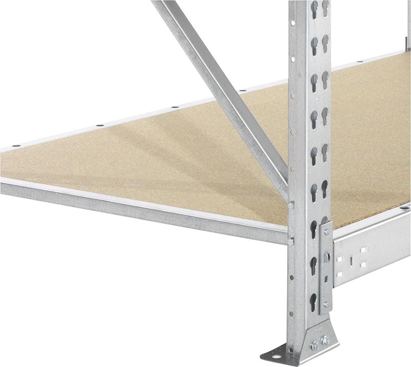 Weitspannregal MINI-RACK B2600xT800xH2500 mm Anbaufeld 4 Spanplatten Fachlast 490 kg