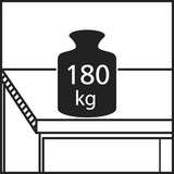 Grundgestell mit elektrisch Höhenverstellung 1500x750x735 - 1100mm Workline