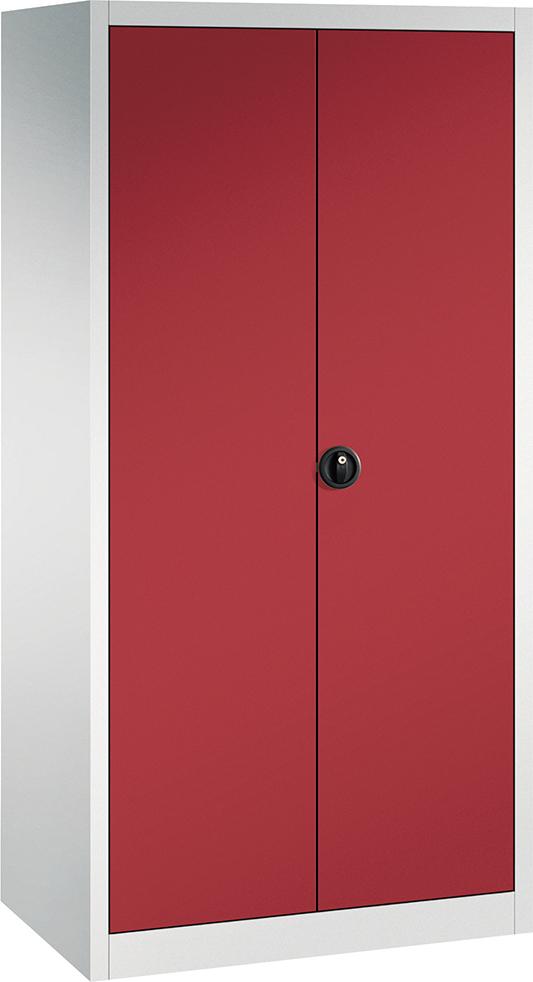 Flügeltürenschrank FORUM 4 Böden, 70kg Traglast H1950xB930xT600mm RAL 7035/3003