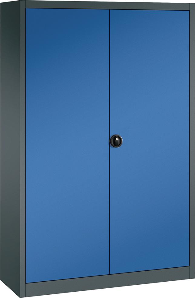 Flügeltürenschrank FORUM 4 Böden, 110kgTraglast H1950xB1200xT500mm RAL 7016/5010