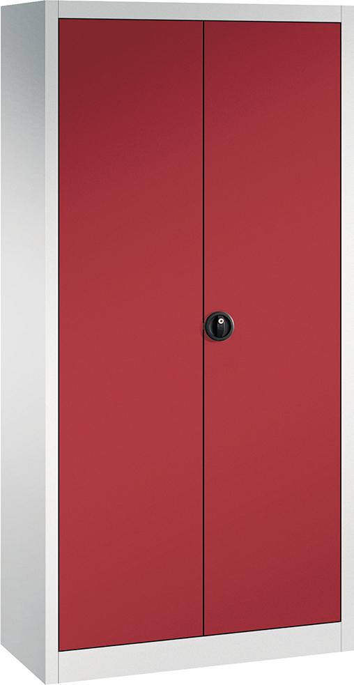 Flügeltürenschrank FORUM 4 Böden, 110kgTraglast H1950xB930xT400mm RAL 7035/3003