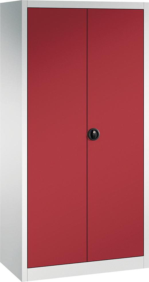 Flügeltürenschrank FORUM 4 Böden, 110kgTraglast H1950xB930xT500mm RAL 7035/3003