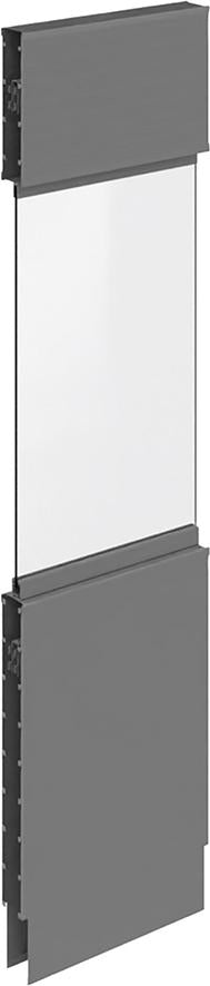 Akustik-Wandelement B625 x H 39600 mm RAL 7037 mit Fenster