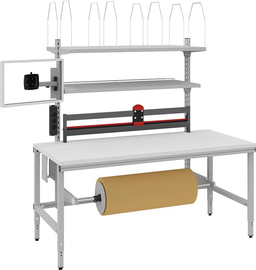 Verpackungstisch M4E V5 1685x800 mm 200 kg leitfähig Lichtgrau