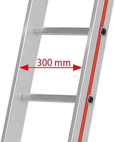 Schiebeleiter, zweiteilig 2x10 Sprossen AH 5,24m