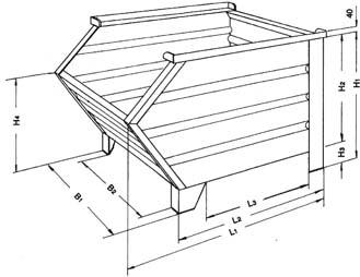 Lagersichtbehälter B 1200/1000xT800xH600 mm Nutzlast 1t Auflast 4t verzinkt