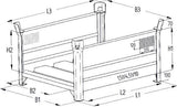 Lagergestell RAL 5010 B 1200xT1000xH600 mm Nutzlast 1,5t Auflast 4,5t längsseitig Wandumschlag