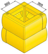 Pfeiler-Schutzprofil 200 PE schwarz VE 2 Stück