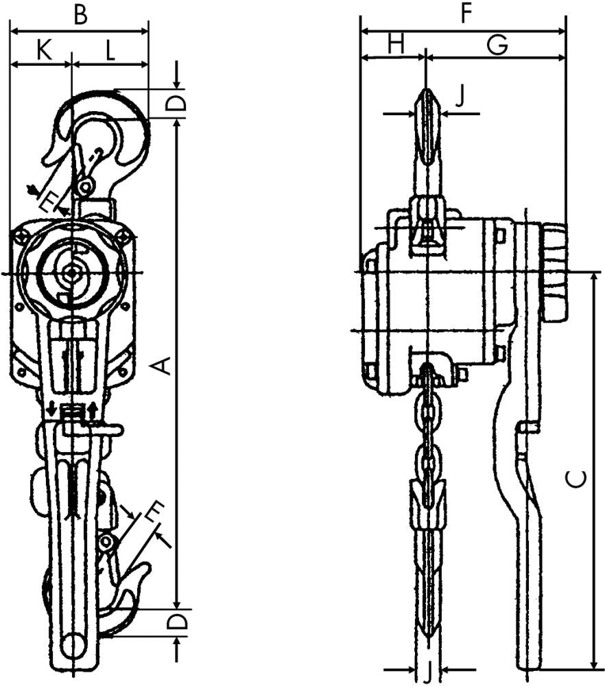 Hebelzug PAH Aluminium 0,50t