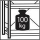 Steckregal Meta-CLIP B1000xT600xH2500 mm Grundfeld 6 Böden RAL 7035 Fachlast 100kg