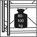 Steckregal Meta-Compact B750xT300xH1850 mm Grundfeld 5 Böden verzinkt 45 Ordner je Regalfeld